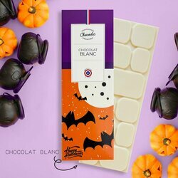 Tablettes de chocolat pour Halloween Chocolat Blanc