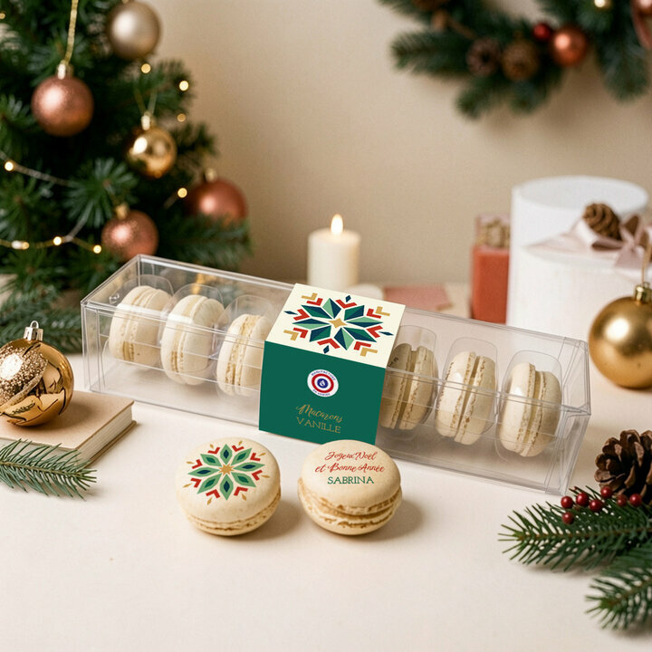 Macarons personnalis�s avec votre message et illustrations