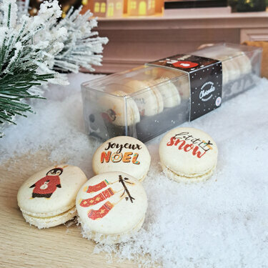 Coffret 8 macarons "Joyeux Noël"