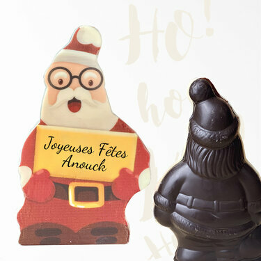 Père-Noël en chocolat personnalisé