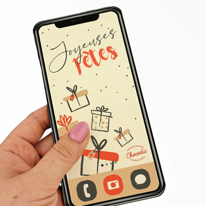 Iphone en chocolat personnalise avec votre photo et votre texte