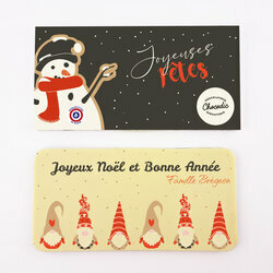 Cadeau de Noël Joyeux X-mas - Bonhommes de neige en chocolat