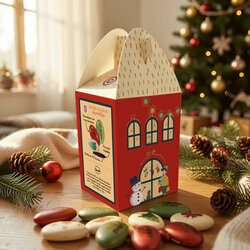 Coffret Dragées de Noël Coffret de Noël avec dragées personnalisées vue de dos
