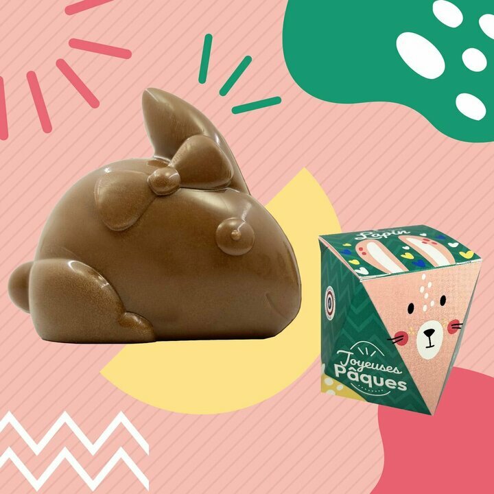 Moulage Lapin de Pques en chocolat lait