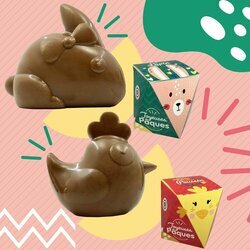 Animaux amusants pour Pques en chocolat Lait