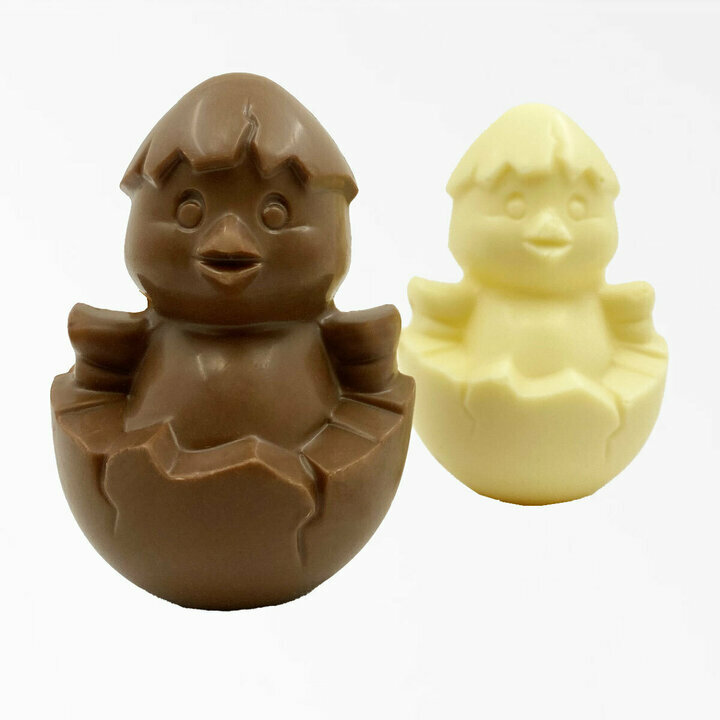 Calimero de Pques  choisir entre chocolat blanc ou lait