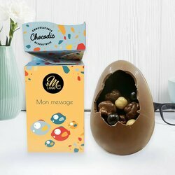 Coffret personnalis entreprise du maxi oeuf garnis saveur chocolat lait