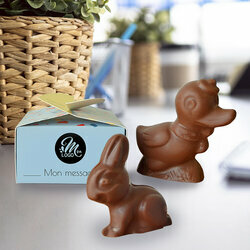 Minis sujets Lapin et canard  personnaliser pour les entreprises