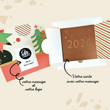 Carte à Croquer Modèle 2026 - Collection Noël Entreprise