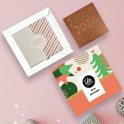 Carte  Croquer Modle 2026 - Collection Nol Entreprise thme Nol Gomtrique