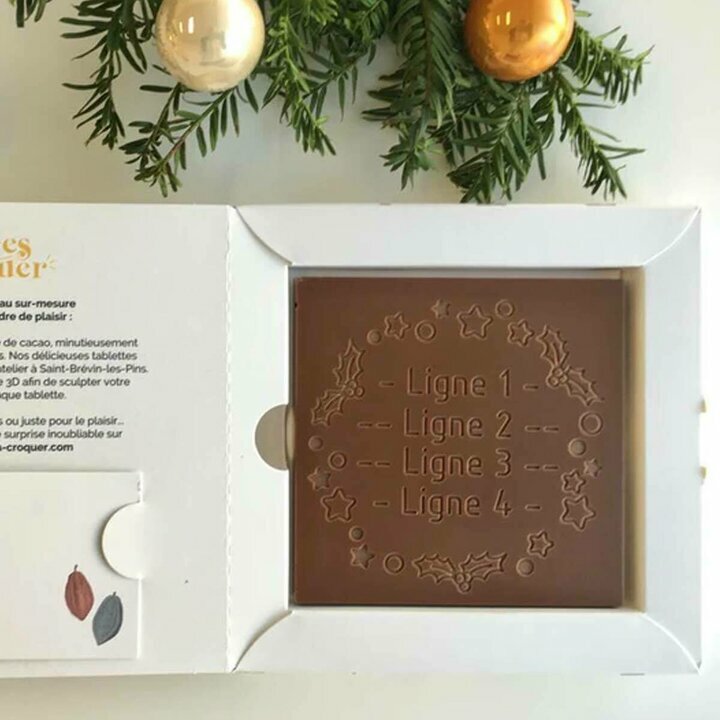 Carte à Croquer - Modèle Couronne de fête Carte à Croquer Couronne de Fête à personnaliser avec votre message gravé