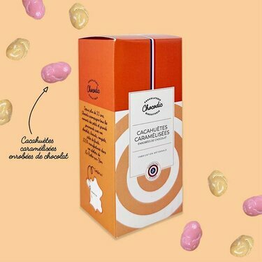 Coffret Stick Cacahuètes caramélisées enrobées de chocolat