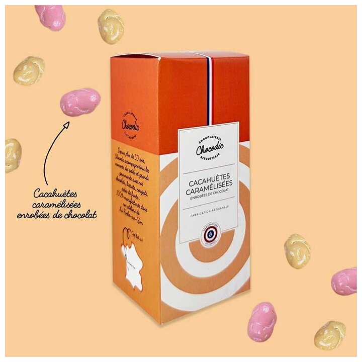 Composition Coffret Stick Cacahutes caramlises enrobes de chocolat