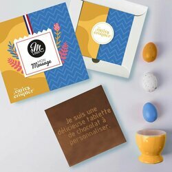 Carte  Croquer Message Choc entreprise thme Pques