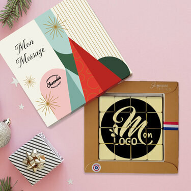Coffret Chocolats Puzzle Logo d'Entreprise - Collection de Noël