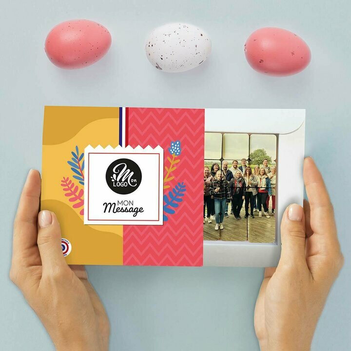 Coffret de chocolats de Pques personnaliss Logo d'Entreprise