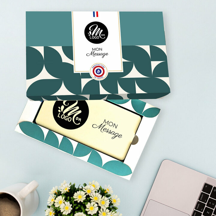 Tablette de chocolat personnalise avec logo et message d' Entreprise