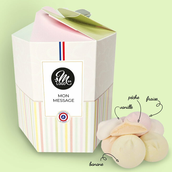 Composition Coffret Assortiment de Guimauves personnalis pour les Entreprise