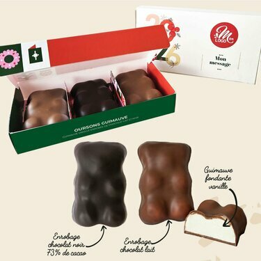 Coffret 3 Oursons XL - Collection Noël Entreprise