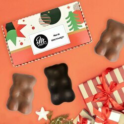 Coffret 3 Oursons XL - Collection Nol Entreprise thme Nol Gomtrique
