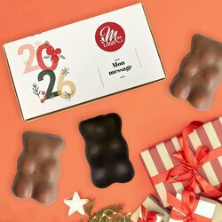 Coffret 3 Oursons XL - Collection Nol Entreprise thme Typo festive