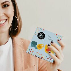 Coffret Luxe 16 chocolats personnalis� avec votre logo mod�le Famille Poules