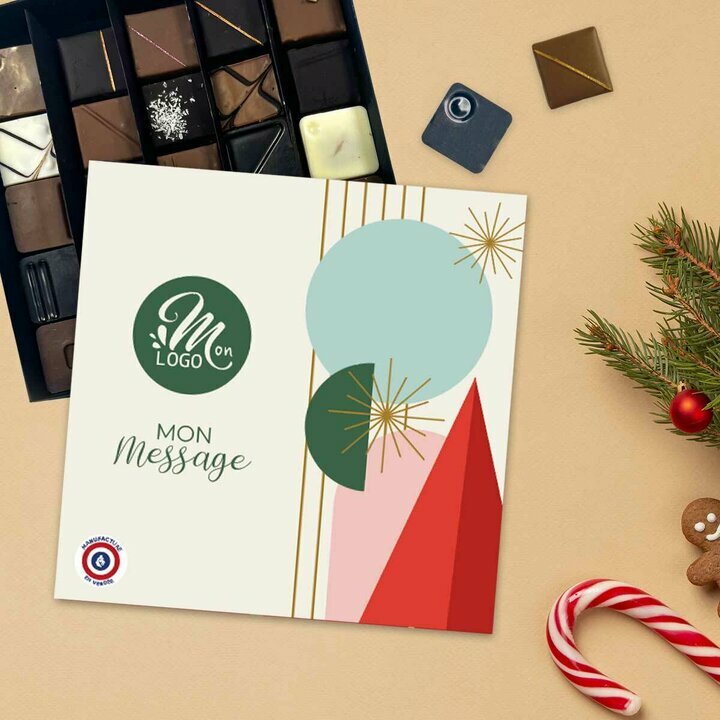 Coffret Luxe 25 chocolats thme Gomtrie 2024