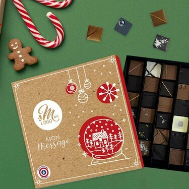 Coffret luxe 36 chocolats fins - Collection Noël Entreprise