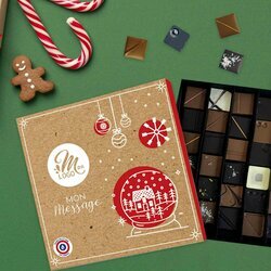 Coffret luxe de 36 chocolats thme Pain d'pice