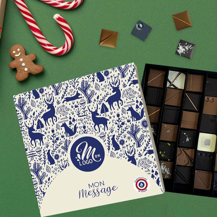 Coffret luxe de 36 chocolats thme Nature