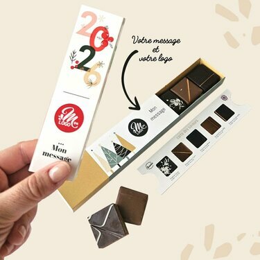 Coffret Choco expérience de 5 chocolats pralinés - Collection Noël Entreprise