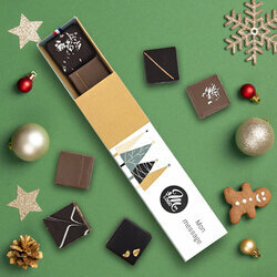 Coffret Choco exprience de 5 chocolats pralins Entreprise thme Fort de Sapins