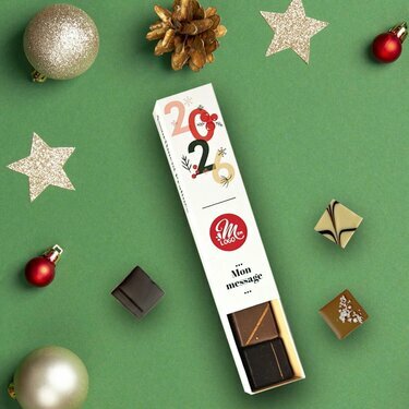 Coffret Choco expérience de 5 chocolats pralinés - Collection Noël Entreprise