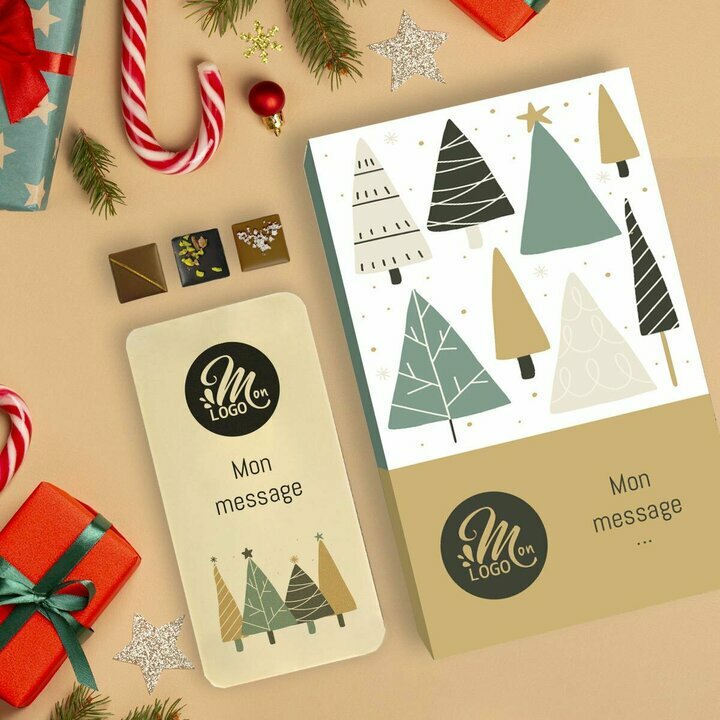 Coffret duo chocolat - Collection Nol Entreprise thme Fort de Sapins