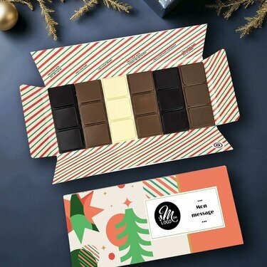 Coffret de Minis-Tablettes de Chocolat - Collection Noël Entreprise