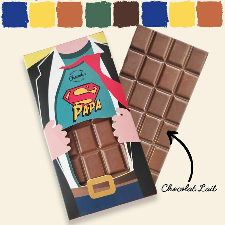 Tablette de Chocolat Lait Super Papa