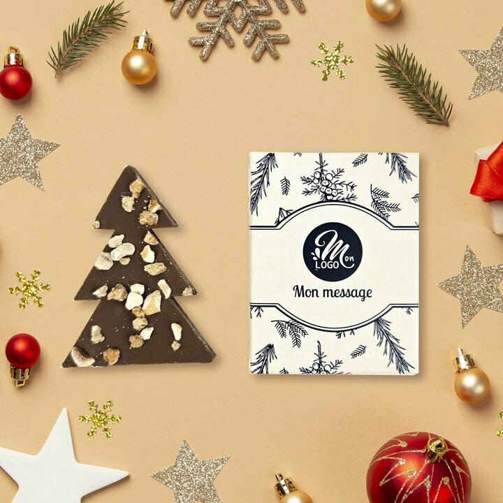 Coffret 1 Mendiant - Collection Nol Entreprise thme Feuillage Bleu