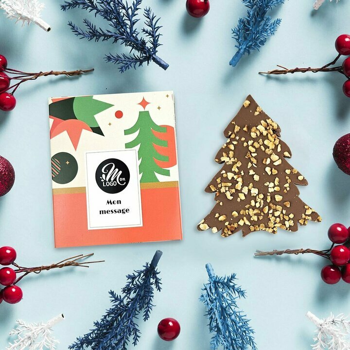 Maxi Sapin clats de noisettes - Collection Nol Entreprise thme Nol Gomtrique