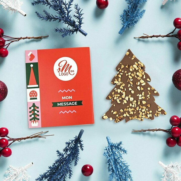 Maxi Sapin clats de noisettes - Collection Nol Entreprise thme Pop Rouge