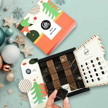 Coffret luxe 25 chocolats fins - Collection Noël Entreprise