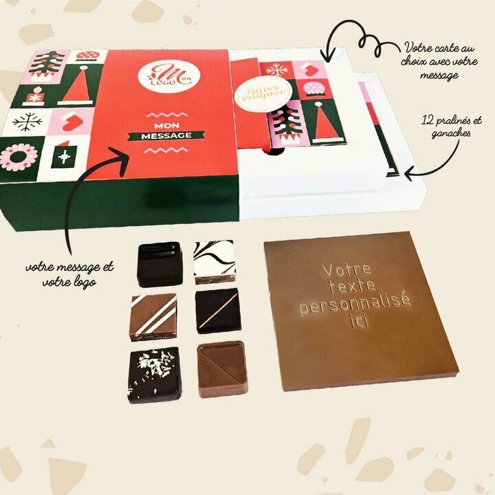 Coffret Duo Carte  Croquer Message - Collection Nol Entreprise