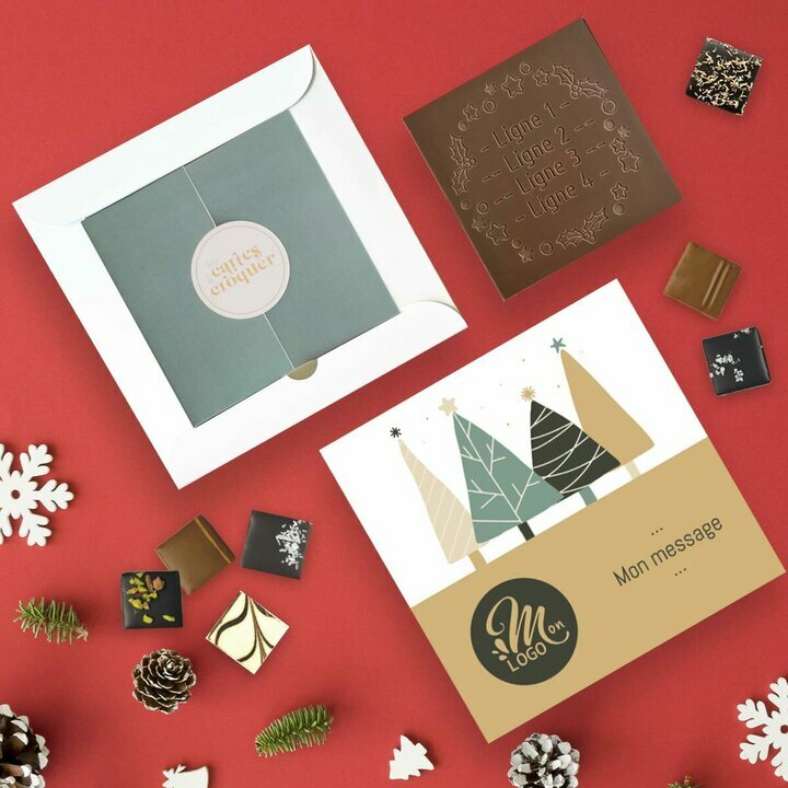 Coffret Duo Carte  Croquer Couronne de fte - Collection Nol Entreprise thme Fort de Sapins