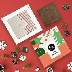 Coffret Duo Carte  Croquer Couronne de fte - Collection Nol Entreprise thme Nol Gomtrique