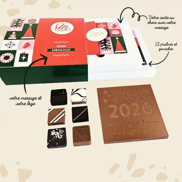 Coffret Duo Carte à Croquer 2026 - Collection Noël Entreprise