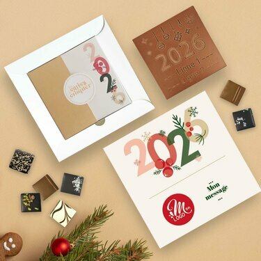 Coffret Duo Carte à Croquer 2026 - Collection Noël Entreprise