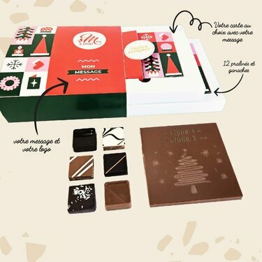 Coffret Duo Carte à Croquer Sapin - Collection Noël Entreprise