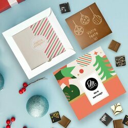 Coffret Duo Carte  Croquer Boules de Nol - Collection Nol Entreprise thme Nol gomtrique