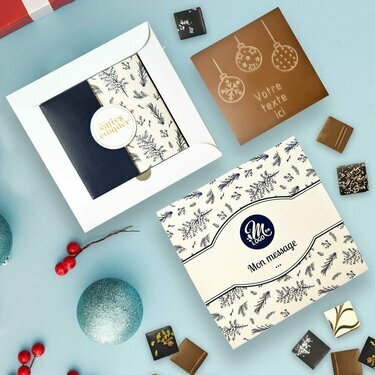 Coffret Duo Carte à Croquer Boules de Noël - Collection Noël Entreprise