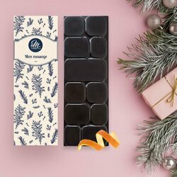 Tablettes de Chocolat Noir modle feuillage