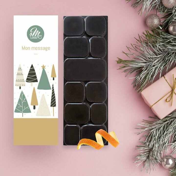 Tablettes de Chocolat Noir modle sapins